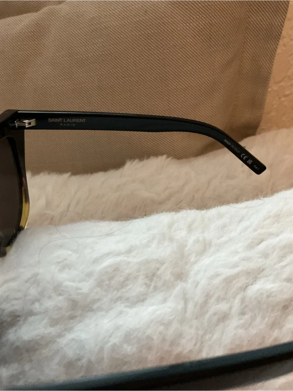 Saint Lauren tortoise shell  Classic Black Cat-Eye Women's Sunglasses - Picture 14 of 16
